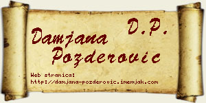 Damjana Pozderović vizit kartica